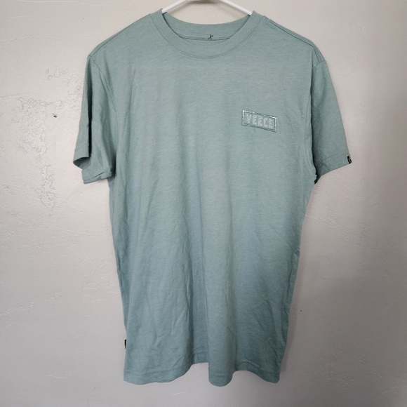 Veece Men's Medium Light Blue Graphic Tee Short Sleeve T-shirt Lightweight Soft - Picture 1 of 6